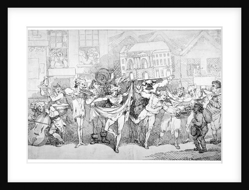 Ragged musicians and dancers by Thomas Rowlandson