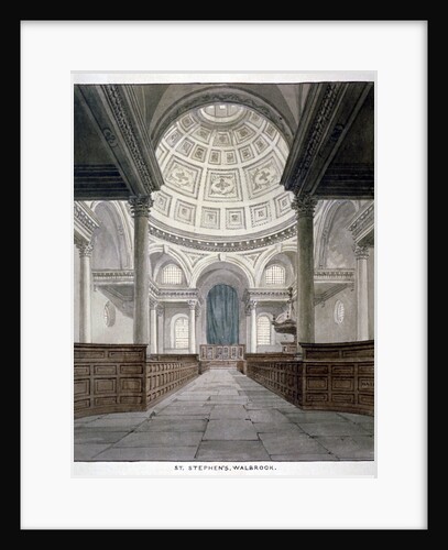 Church of St Stephen Walbrook, City of London by Frederick Nash