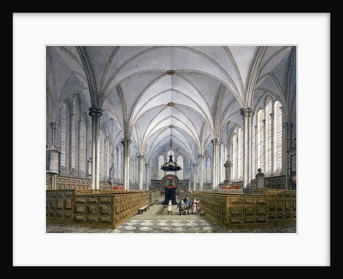 Interior view of Temple Church, London by George Shepherd