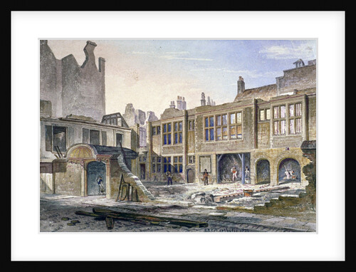 View of the demolition of Winchester Place, London by Robert Blemmell Schnebbelie