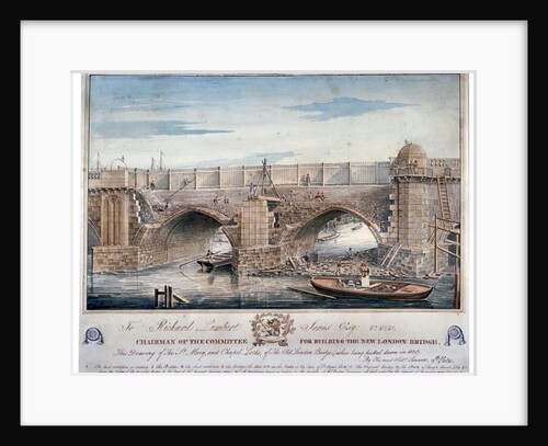 St Mary and Chapel Locks being pulled down, London Bridge by G Yates