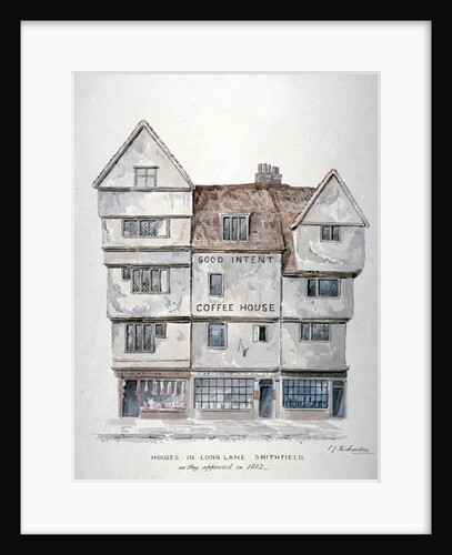 Buildings in Long Lane, Smithfield, City of London by Charles James Richardson