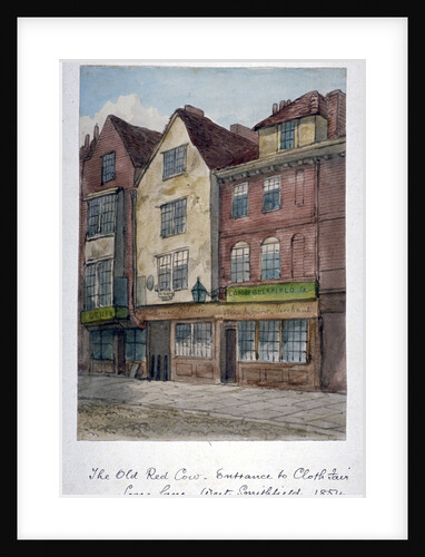 View of the Old Red Cow Inn in Long Lane, Smithfield, City of London by Anonymous