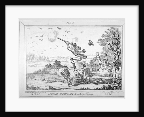 Cockney-sportsmen shooting flying by James Gillray