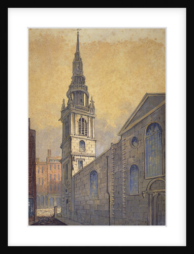 Church of St Mary le Bow from Bow Churchyard, City of London by William Pearson