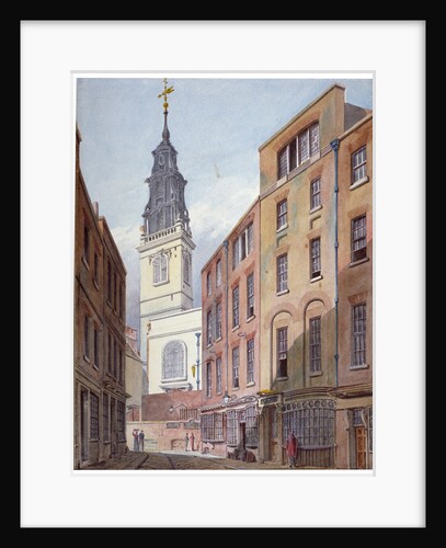 Church of St Michael, Crooked Lane and part of Crooked Lane, City of London by John Coney