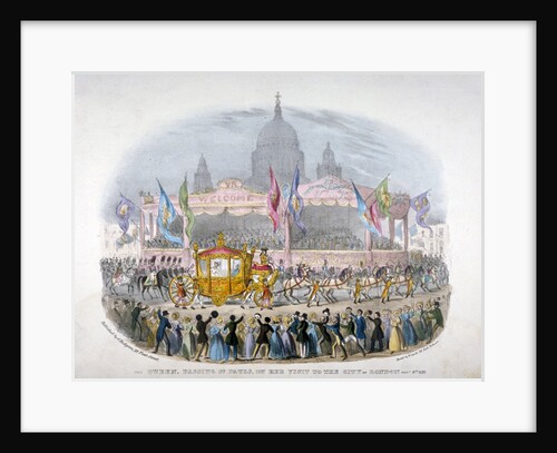 Royal coach passing St Paul's Cathedral, City of London by Anonymous