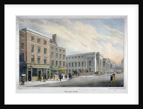 Aldersgate Street, City of London by Nathaniel Whittock