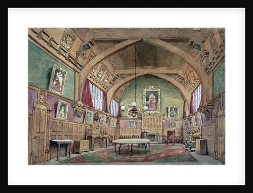 Interior view of the hall in Barnard's Inn, London by John Phillipps Emslie