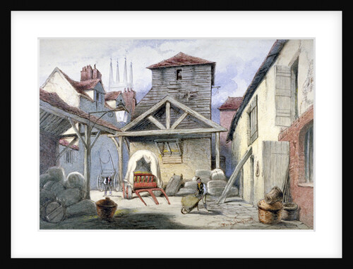 Courtyard of the Rose Inn, Farringdon Street, City of London by Frederick Napoleon Shepherd