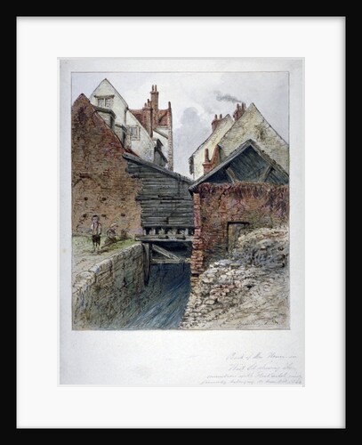 View of the back of a house in Chick Lane, showing Fleet Ditch, City of London by Frederick Napoleon Shepherd