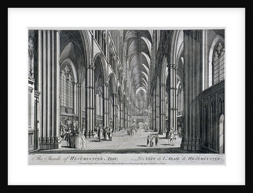 Interior view of Westminster Abbey, London by Thomas Bowles