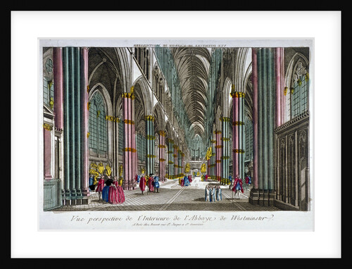 Interior view of Westminster Abbey, London by Anonymous