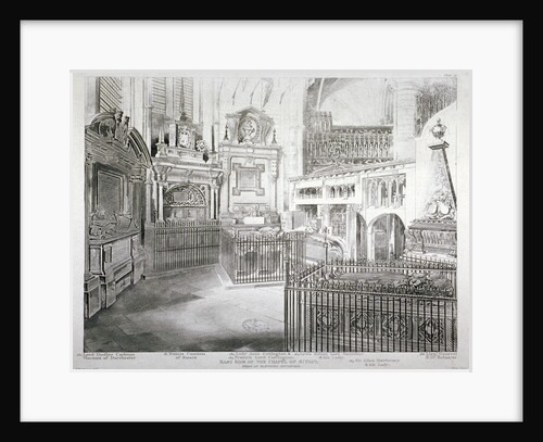 St Paul's Chapel, Westminster Abbey, London by J Bluck