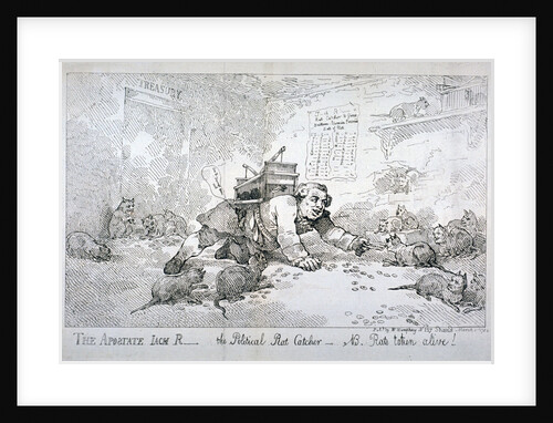 The apostate Jack R - the political rat catcher - NB. Rats taken alive! by Thomas Rowlandson