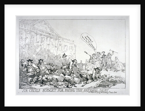 Sir Cecils budget for paying the national debt by Thomas Rowlandson