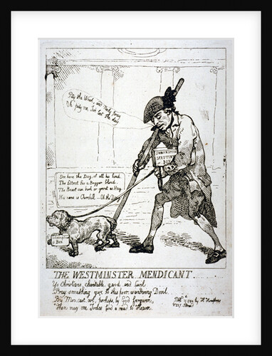 The Westminster mendicant by Thomas Rowlandson