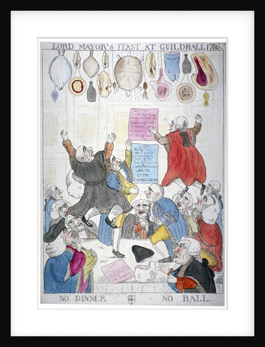 Lord Mayor's feast at Guildhall, 1786, no dinner - no ball by Anonymous