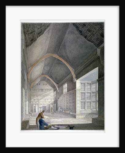 Interior view of the hall, Furnival's Inn, during demolition, City of London by Robert Blemmell Schnebbelie