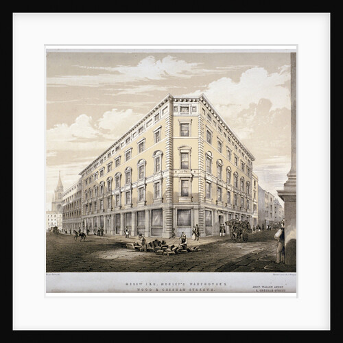 Messrs J&R Morley's warehouses, corner of Wood Street and Gresham Street, London by Martin & Hood