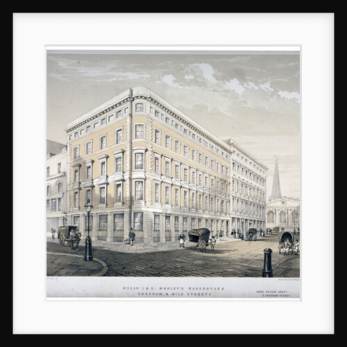 Messrs J&R Morley's warehouses, corner of Milk Street and Gresham Street, London by Martin & Hood