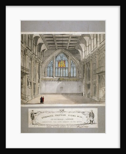 Interior view of the Guildhall, City of London by Anonymous