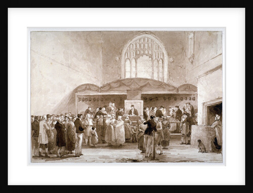 Interior view of Guildhall Chapel, City of London by George Jones