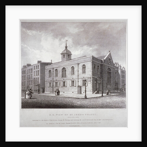 South-east view of St John's Chapel, Bedford Row, Holborn, London by George Childs