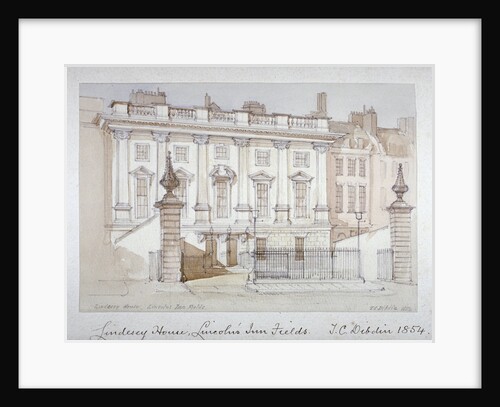 View of Lindsey House, Lincoln's Inn Fields, Holborn, London by Thomas Colman Dibdin