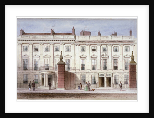 View in Lincoln's Inn Fields showing Lindsey House, Holborn, London by Thomas Hosmer Shepherd