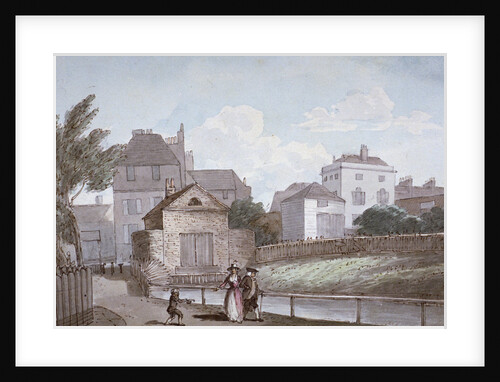 The Thatched House Inn and the New River, Islington, London by Paul Sandby