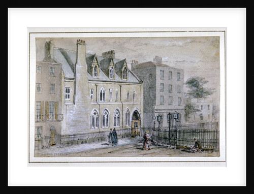 View of a nunnery in Osnaburgh Street, London by Thomas Hosmer Shepherd