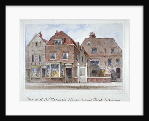 Front view of Mr Upcott's house, Upper Street, Islington, London by Thomas Hosmer Shepherd