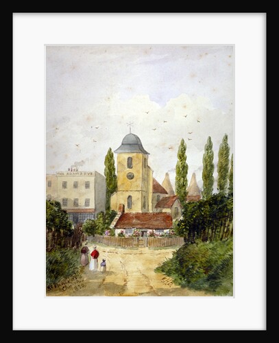 St Pancras Old Church and the Adam and Eve Tavern, London by EH Dixon