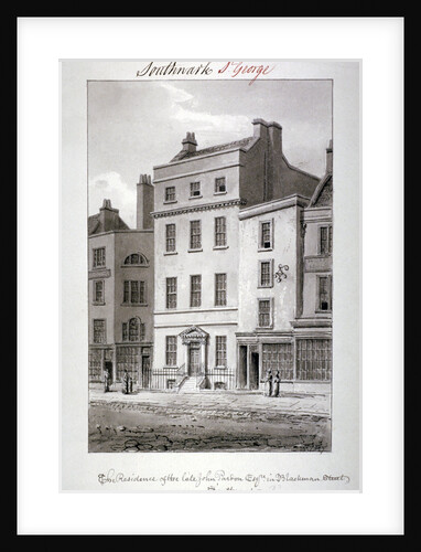 House in Blackman Street, Southwark, London by John Chessell Buckler