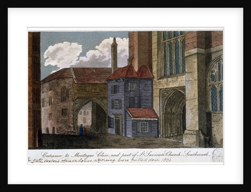 Entrance to Montague Close and part of Southwark Cathedral, London by Anonymous