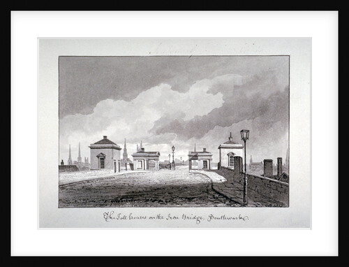 Toll houses on Southwark Bridge, London by John Chessell Buckler