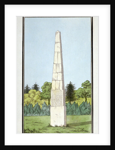 Obelisk erected on Brockley Hill, possibly in Lewisham, London by Anonymous