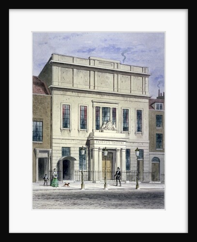 North front of Princess's Theatre on Eastcastle Street, St Marylebone, London by Thomas Hosmer Shepherd