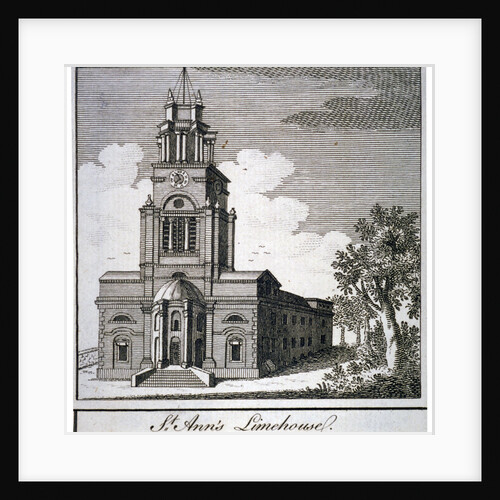 South-west view of the Church of St Anne, Limehouse, London by Anonymous