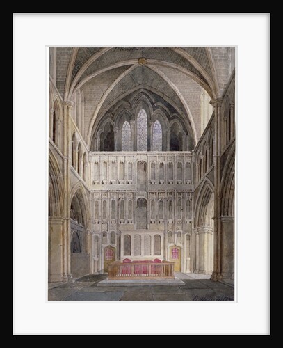 Interior view looking towards the altar, St Saviour's Church, Southwark, London by Edward Hassell