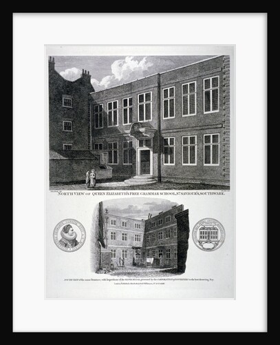 Queen Elizabeth's Free Grammar School, St Saviour's Churchyard, Southwark, London by G Howlett