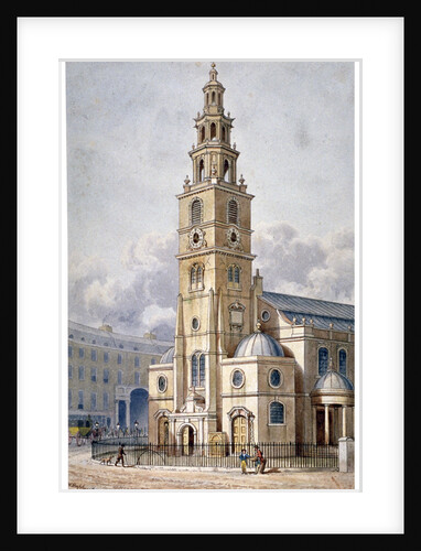 South-west view of the Church of St Clement Danes, Westminster, London by Thomas Hosmer Shepherd