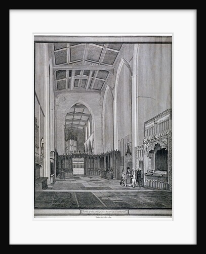 Interior of the Church of St Katherine by the Tower, Stepney, London by J Roberts