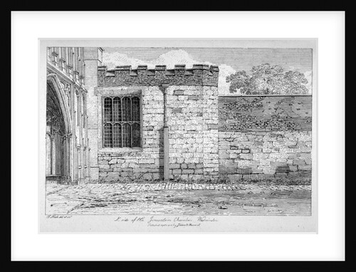 North side of the Jerusalem Chamber in Westminster Abbey, London by Frederick Nash