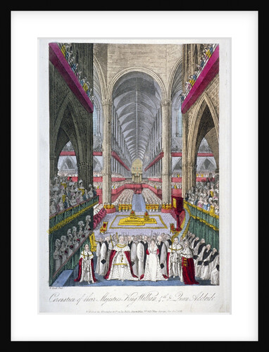 Coronation of William IV and Queen Adelaide's in Westminster Abbey, London by W Read