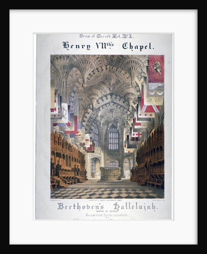 Interior view of Henry VII's chapel in Westminster Abbey, London by WL Walton