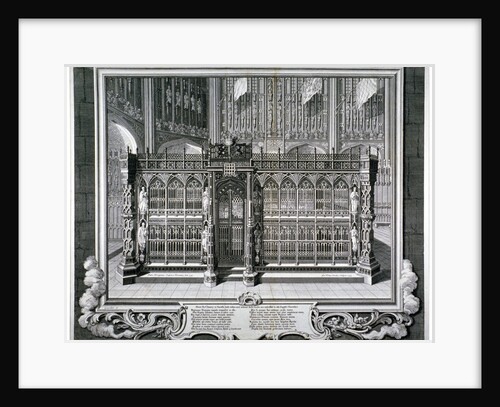 Monument to Henry VII and Queen Elizabeth in the king's chapel, Westminster Abbey, London by George Vertue
