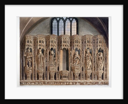Screen over the chantry of Henry V, Westminster Abbey, London by J Bluck