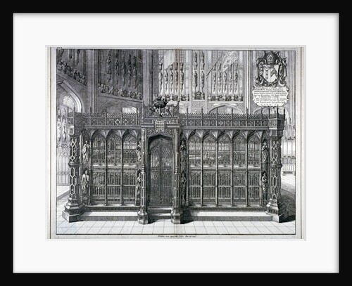 Monument to Henry VII and Queen Elizabeth in the king's chapel, Westminster Abbey, London by Wenceslaus Hollar